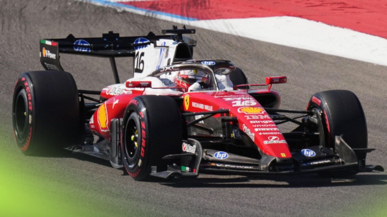 Charles Leclerc in action for Ferrari at the 2026 United States Grand Prix
