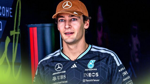 Mercedes driver George Russell pictured at the 2026 United States Grand Prix