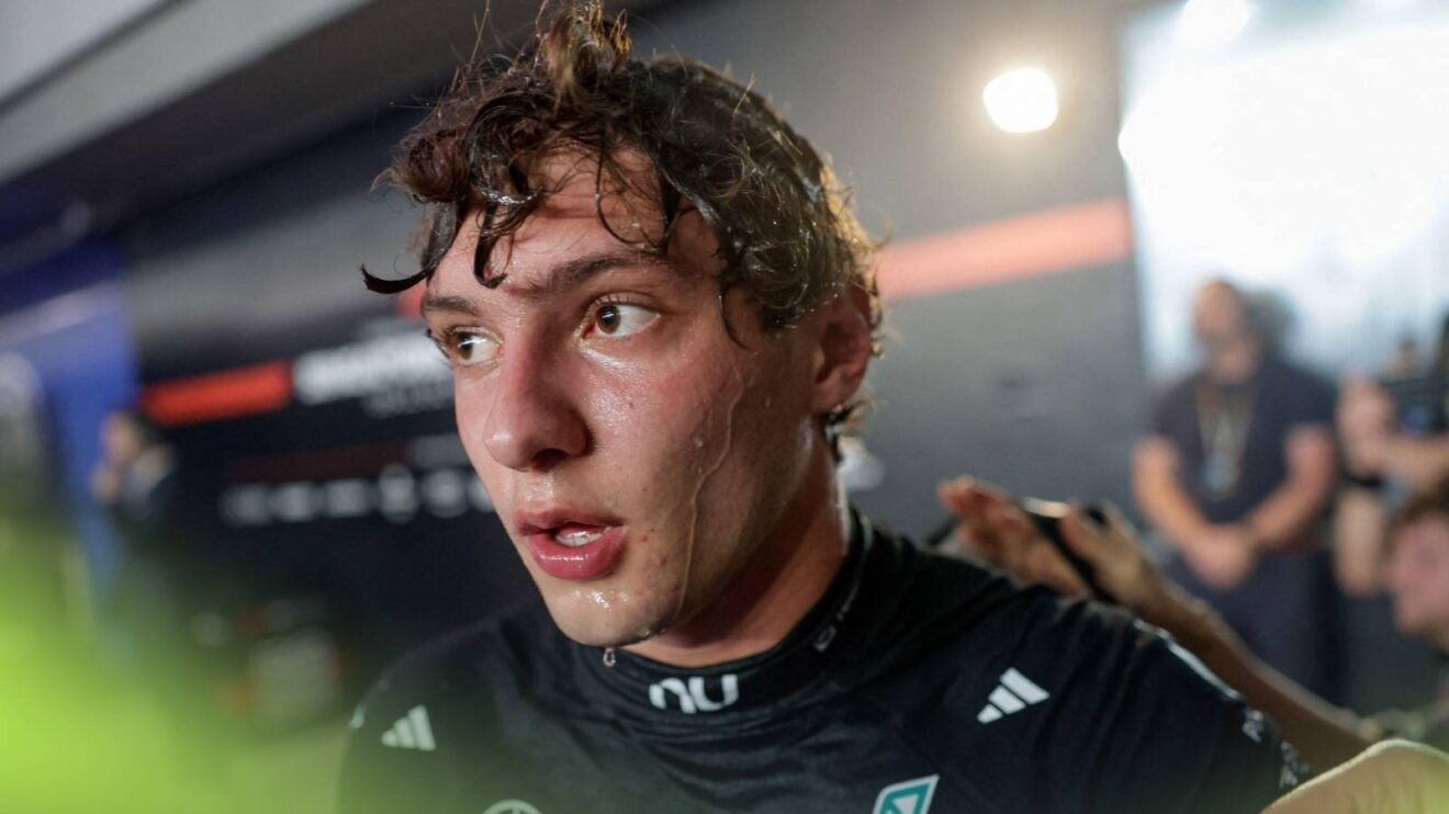 Mercedes' Kimi Antonelli exhausted after the 2026 Singapore Grand Prix.