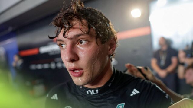 Mercedes' Kimi Antonelli exhausted after the 2026 Singapore Grand Prix.