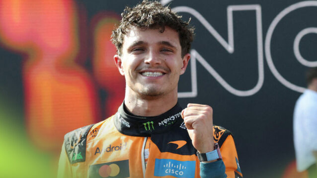 A jubilant Lando Norris.