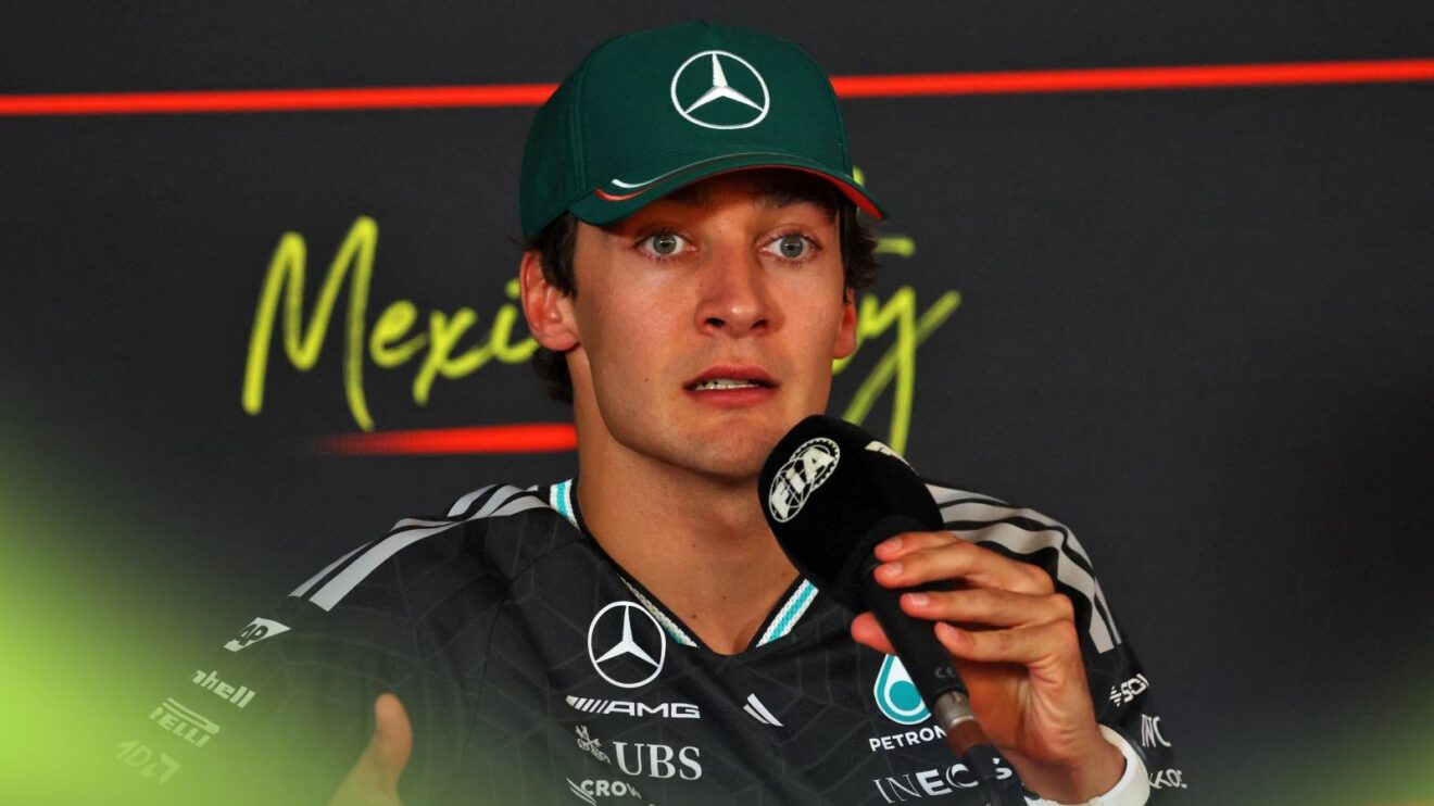 Mercedes' George Russell at the 2026 Mexico City Grand Prix.