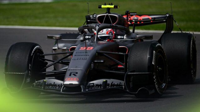 Freddie Slater in action for Audi at the F1 2026 Mexican Grand Prix